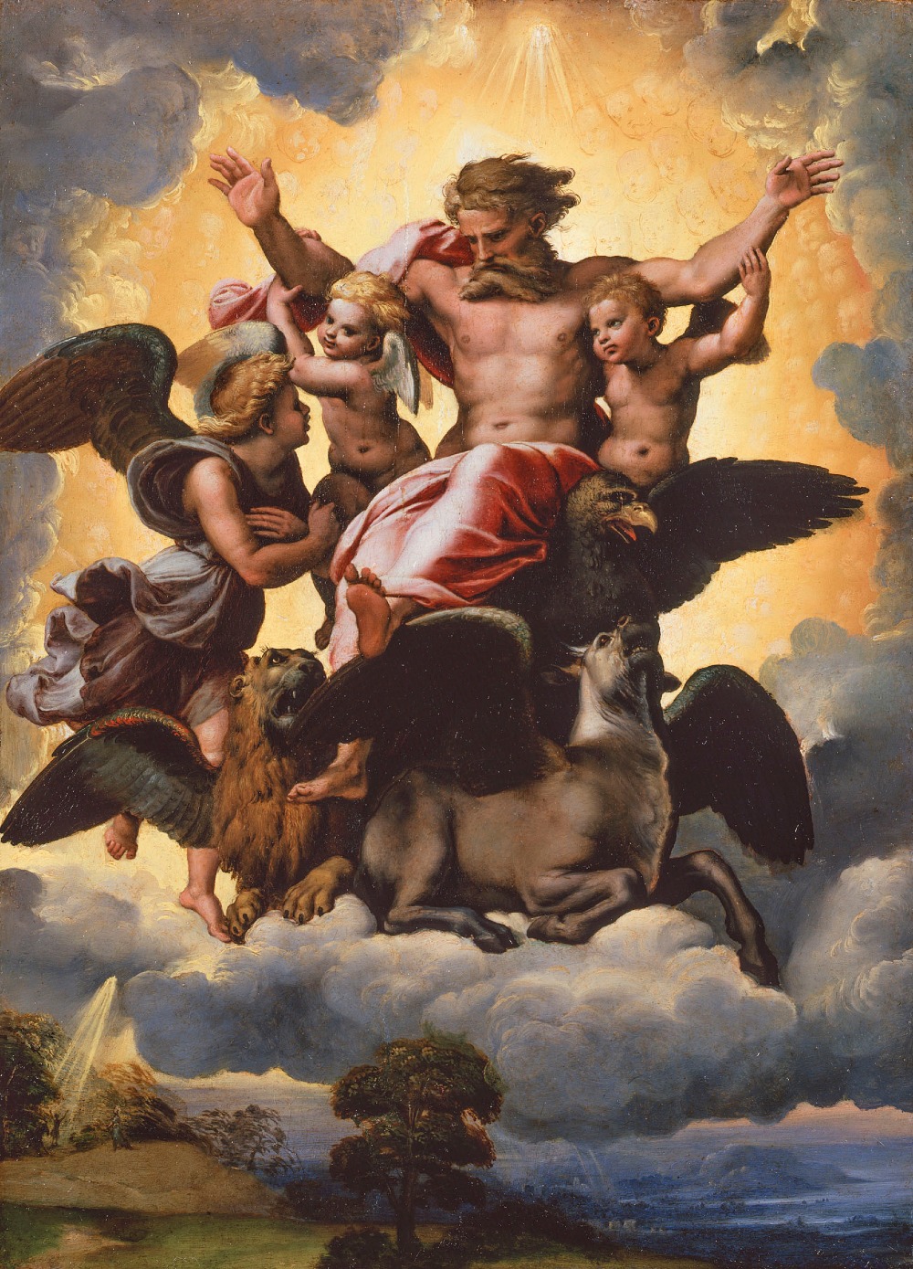 Ezekiel's Vision. Raphael, ca. 1518