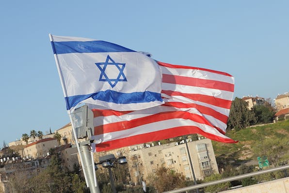 American and Israeli Flags