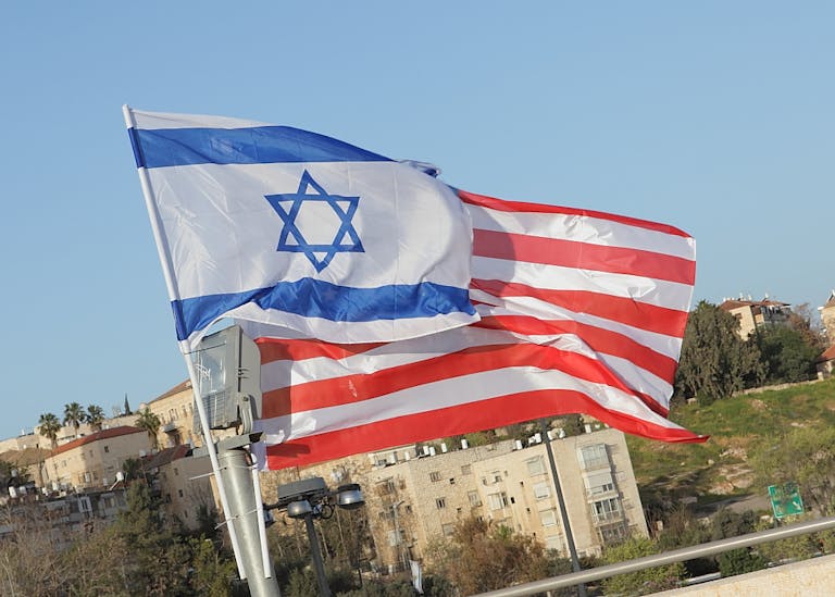 American and Israeli Flags