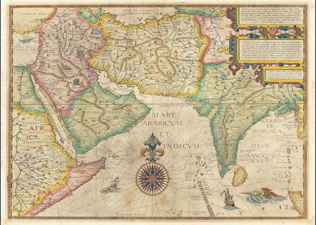 Map of the MIddle East and the Indian Ocean