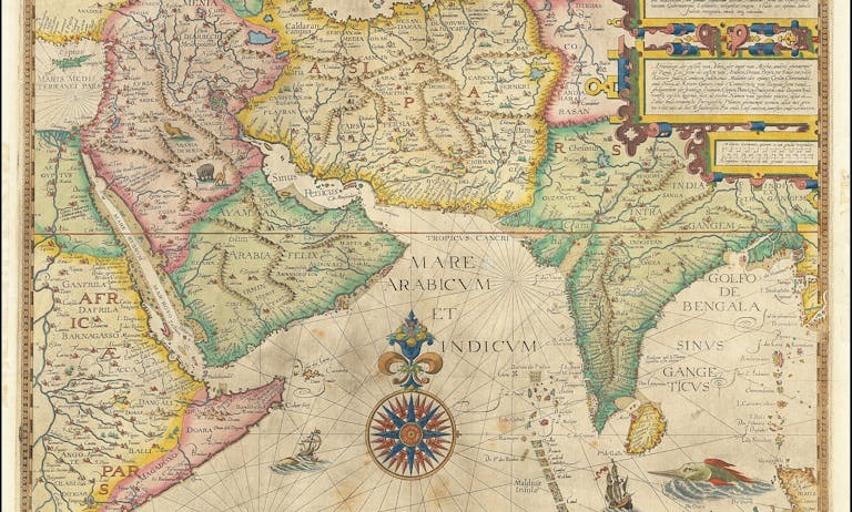 Map of the MIddle East and the Indian Ocean