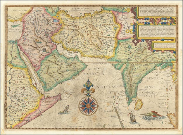 Map of the MIddle East and the Indian Ocean