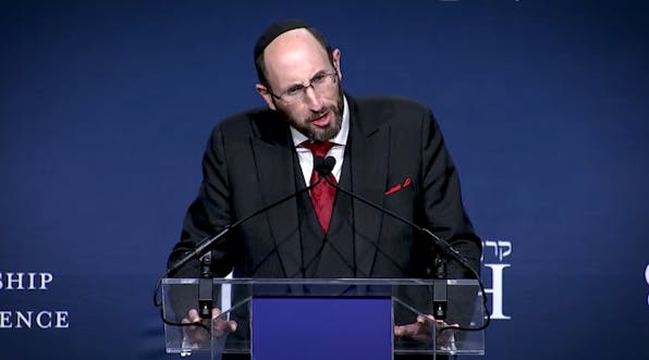 Rabbi Soloveichik speaking