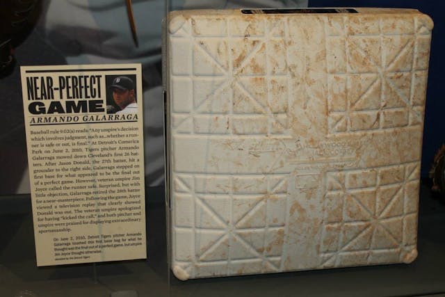 First base used at Comerica Park in Detroit, MI, on June 2, 2010 (Mdb1370, Wikimedia Commons)