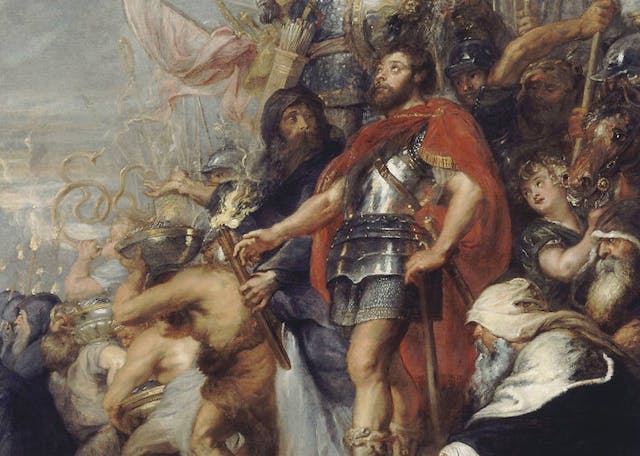 The Triumph of Judas Maccabeus, created by Peter Paul Rubens between 1634 and 1636 The Triumph of Judas Maccabeus, created by Peter Paul Rubens between 1634 and 1636