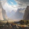 Yosemite Valley with Bridal Falls and Half-Dome in the Distance, chromolithograph after a painting by Thomas Hill, c. 1860. (Photo by VCG Wilson/Corbis via Getty Images) Yosemite Valley with Bridal Falls and Half-Dome in the Distance, chromolithograph after a painting by Thomas Hill, c. 1860. (Photo by VCG Wilson/Corbis via Getty Images)