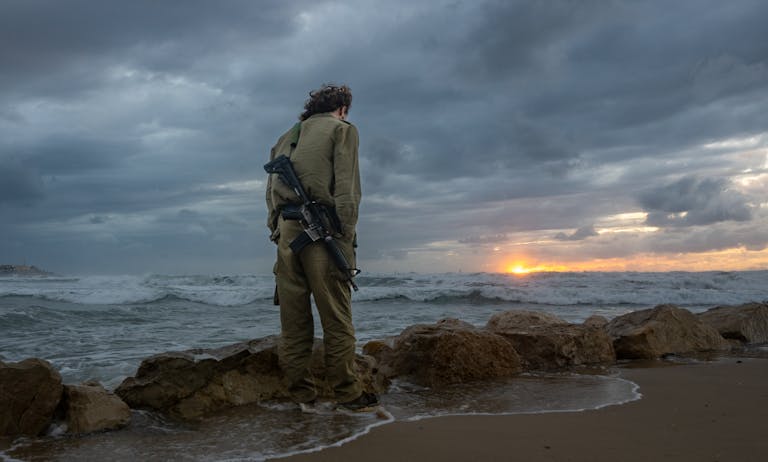 IDF reservist, November 27, 2023 (Alexi J. Rosenfeld/Getty Images) IDF reservist, November 27, 2023 (Alexi J. Rosenfeld/Getty Images)