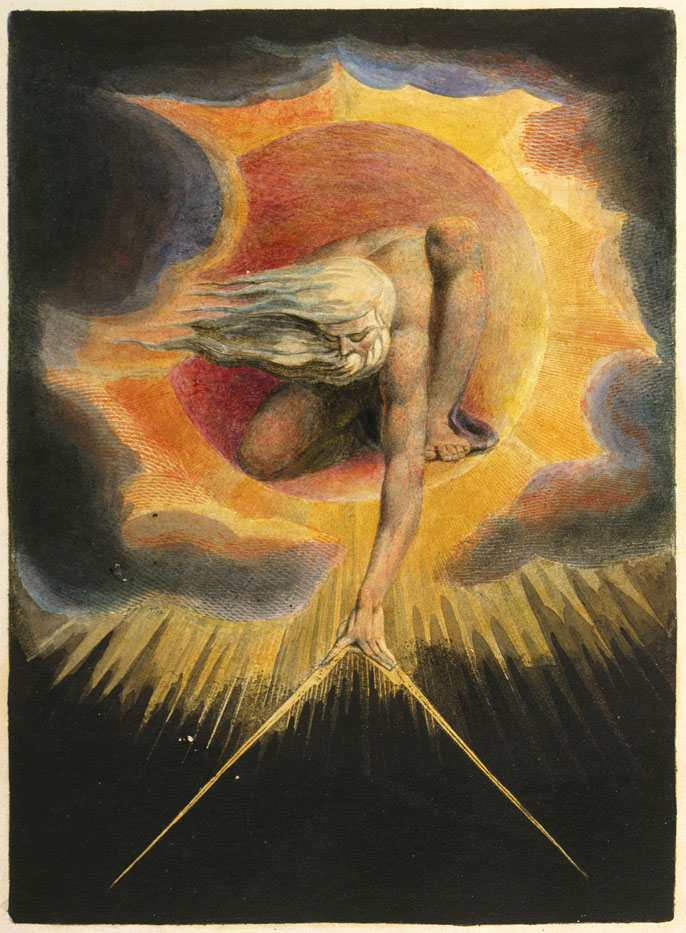 William Blake, The Ancient of Days setting a Compass to the Earth. 1794.