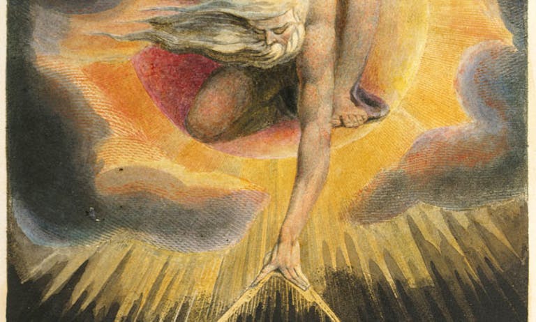 William Blake, The Ancient of Days setting a Compass to the Earth. 1794. William Blake, The Ancient of Days setting a Compass to the Earth. 1794.