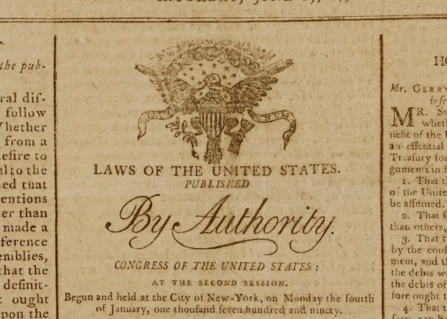 Gazette of the United States June 19, 1790 Gazette of the United States June 19, 1790