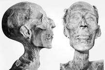 Details of mummy of the pharaoh Ramesses II. Cairo Museum.