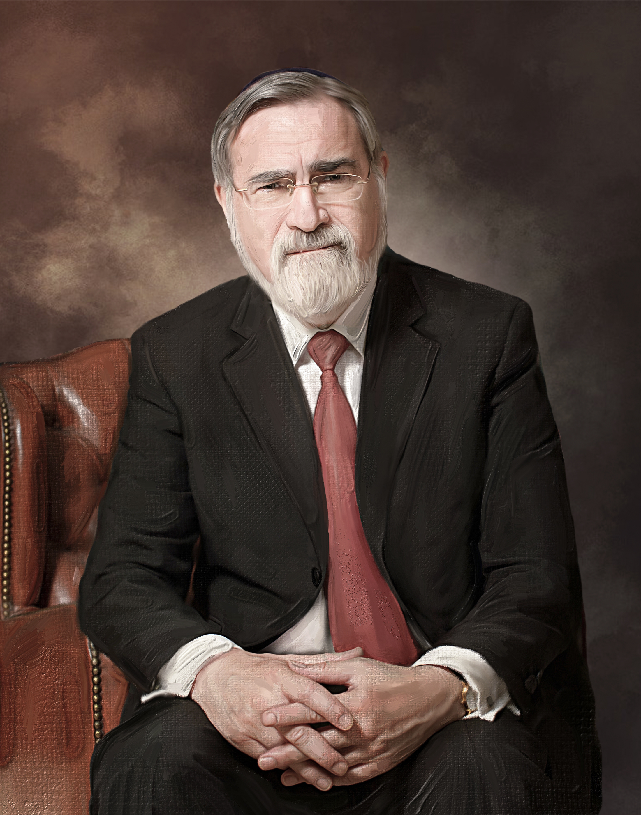 Artistic Portrait of Rabbi Jonathan Sacks zt"l (Jgavant, Wikimedia Commons)