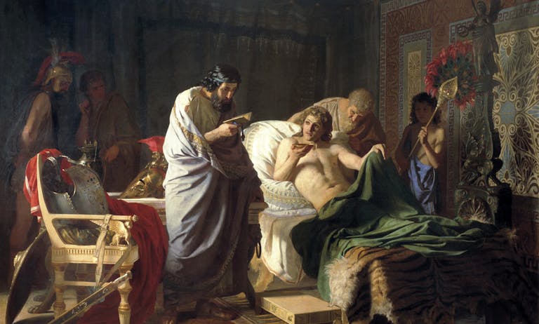 Henryk Siemiradzki, “Alexander the Great’s Trust in Doctor Philip,” 1870 (Wikimedia) Henryk Siemiradzki, “Alexander the Great’s Trust in Doctor Philip,” 1870 (Wikimedia)