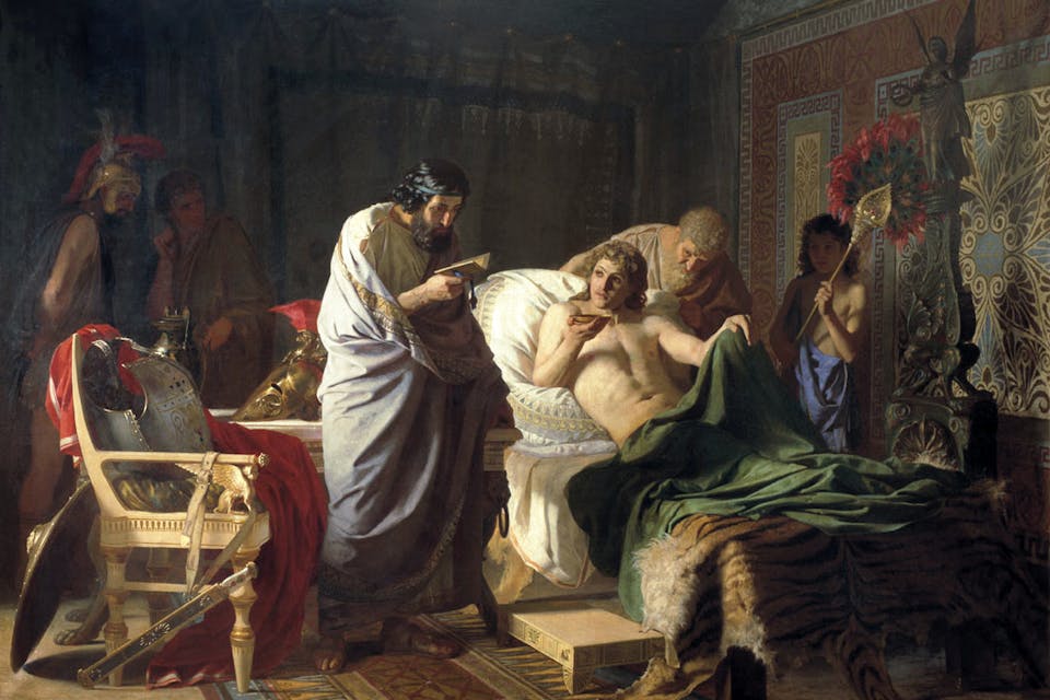 Henryk Siemiradzki, “Alexander the Great’s Trust in Doctor Philip,” 1870 (Wikimedia) Henryk Siemiradzki, “Alexander the Great’s Trust in Doctor Philip,” 1870 (Wikimedia)