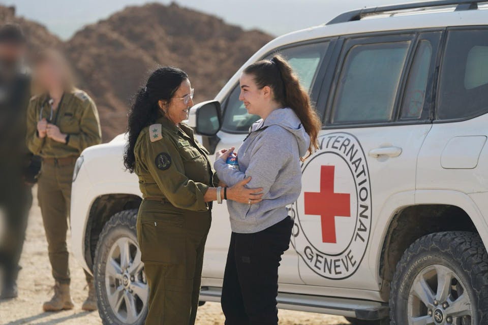 Release of Agam Berger, January 30, 2025 (IDF Spokesperson's Unit, Wikimedia Commons) Release of Agam Berger, January 30, 2025 (IDF Spokesperson's Unit, Wikimedia Commons)