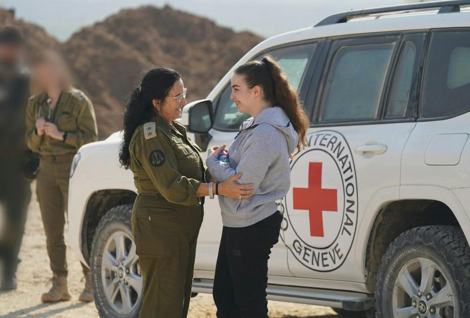 Release of Agam Berger, January 30, 2025 (IDF Spokesperson's Unit, Wikimedia Commons)