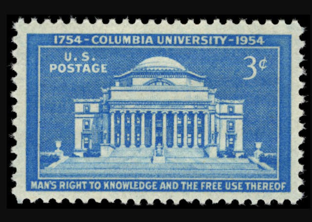 Columbia University 200th Anniversary 3-cent 1954 issue U.S. stamp