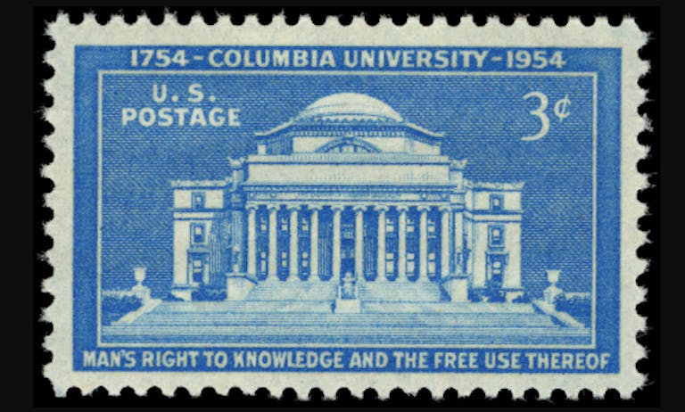 Columbia University 200th Anniversary 3-cent 1954 issue U.S. stamp