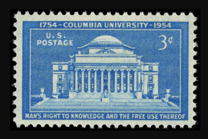 Columbia University 200th Anniversary 3-cent 1954 issue U.S. stamp