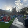 Pro-Palestine encampment at the University of Sydney campus Pro-Palestine encampment at the University of Sydney campus