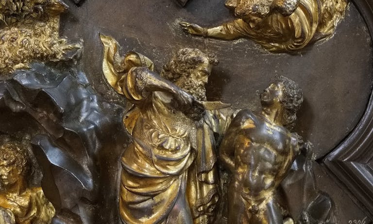 Lorenzo Ghiberti, Sacrifice of Isaac, 1401 Lorenzo Ghiberti, Sacrifice of Isaac, 1401