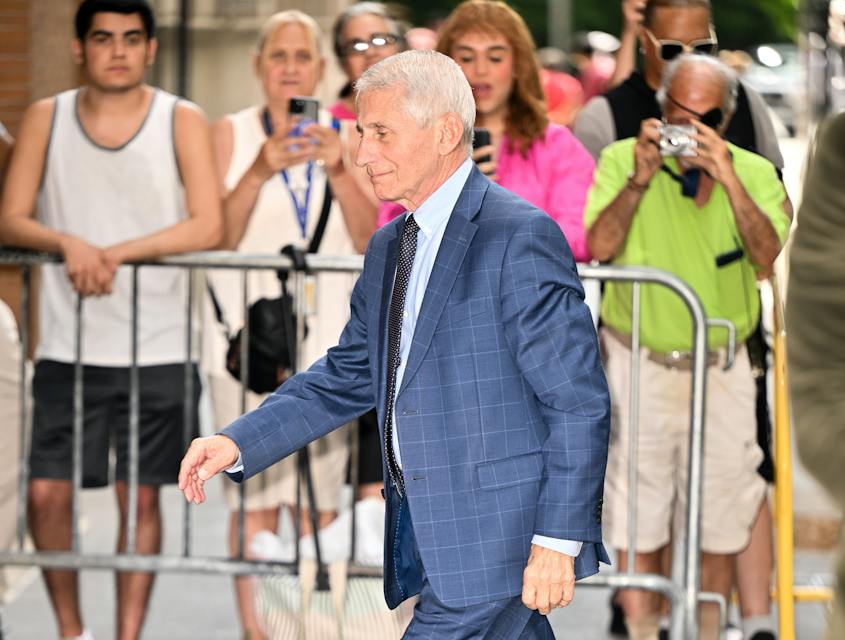 Anthony Fauci arriving at "The View" in New York City, 2024. (James Devaney/GC Images)