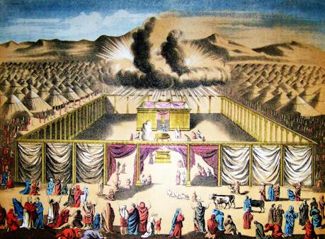 The Tabernacle in the Wilderness; illustration from the 1890 Holman Bible