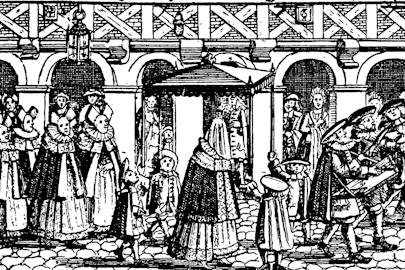Medieval Jewish wedding procession