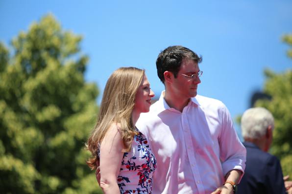 Chelsea Clinton with her husband, Marc Mezvinsky, who is Jewish (Shutterstock) Chelsea Clinton with her husband, Marc Mezvinsky, who is Jewish (Shutterstock)