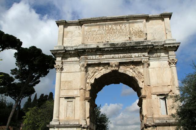 Arch of Titus was constructed in 82 AD by the Roman Emperor Domitian shortly after the death of his older brother Titus to commemorate Titus victories (Shutterstock)