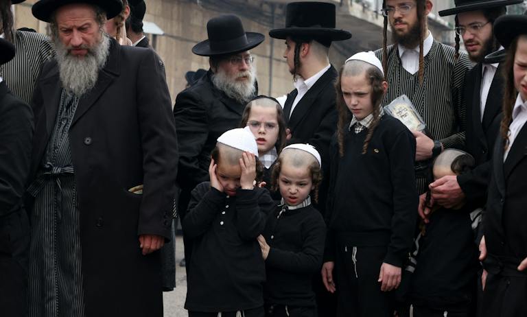 Orthodox Jews in Jerusalem, April 1, 2026. (Simon Beni/Middle East Images/AFP via Getty Images) Orthodox Jews in Jerusalem, April 1, 2026. (Simon Beni/Middle East Images/AFP via Getty Images)