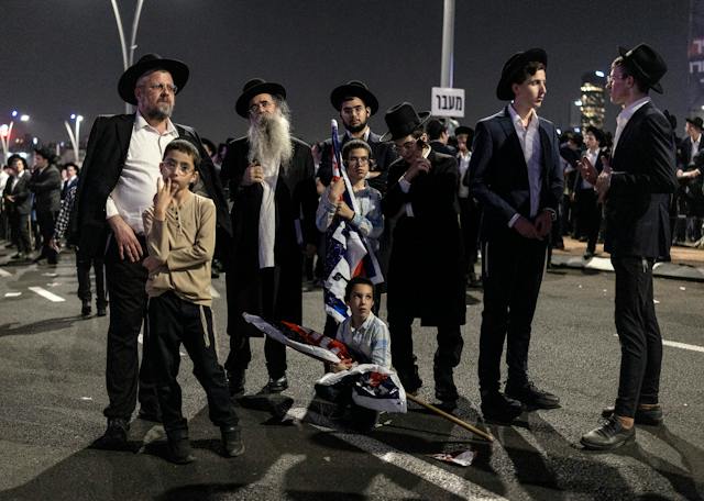 Campaign rally for the United Torah Judaism, October 25, 2026. (Ilia Yefimovich/AFP via Getty Images) Campaign rally for the United Torah Judaism, October 25, 2026. (Ilia Yefimovich/AFP via Getty Images)