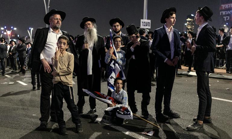 Campaign rally for the United Torah Judaism, October 25, 2026. (Ilia Yefimovich/AFP via Getty Images) Campaign rally for the United Torah Judaism, October 25, 2026. (Ilia Yefimovich/AFP via Getty Images)