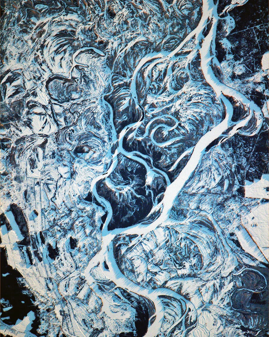 Dnieper River Snowdrifts