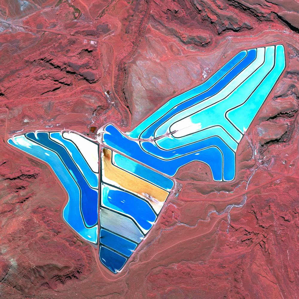 Potash evaporation ponds