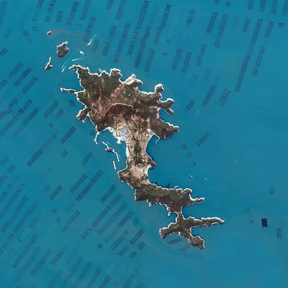 Seaweed Farms off South Korea's southern coast