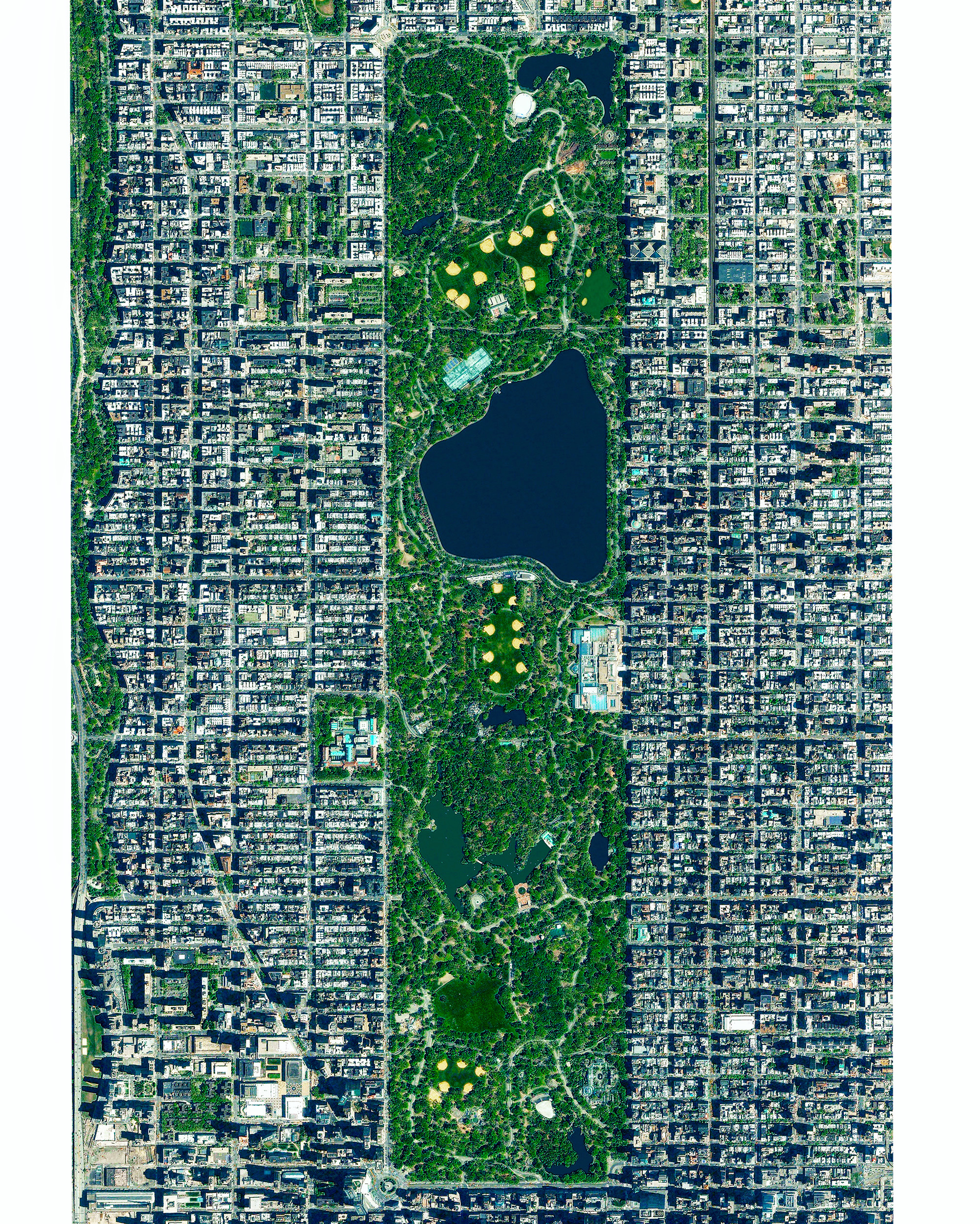 Satellite image print: Central Park