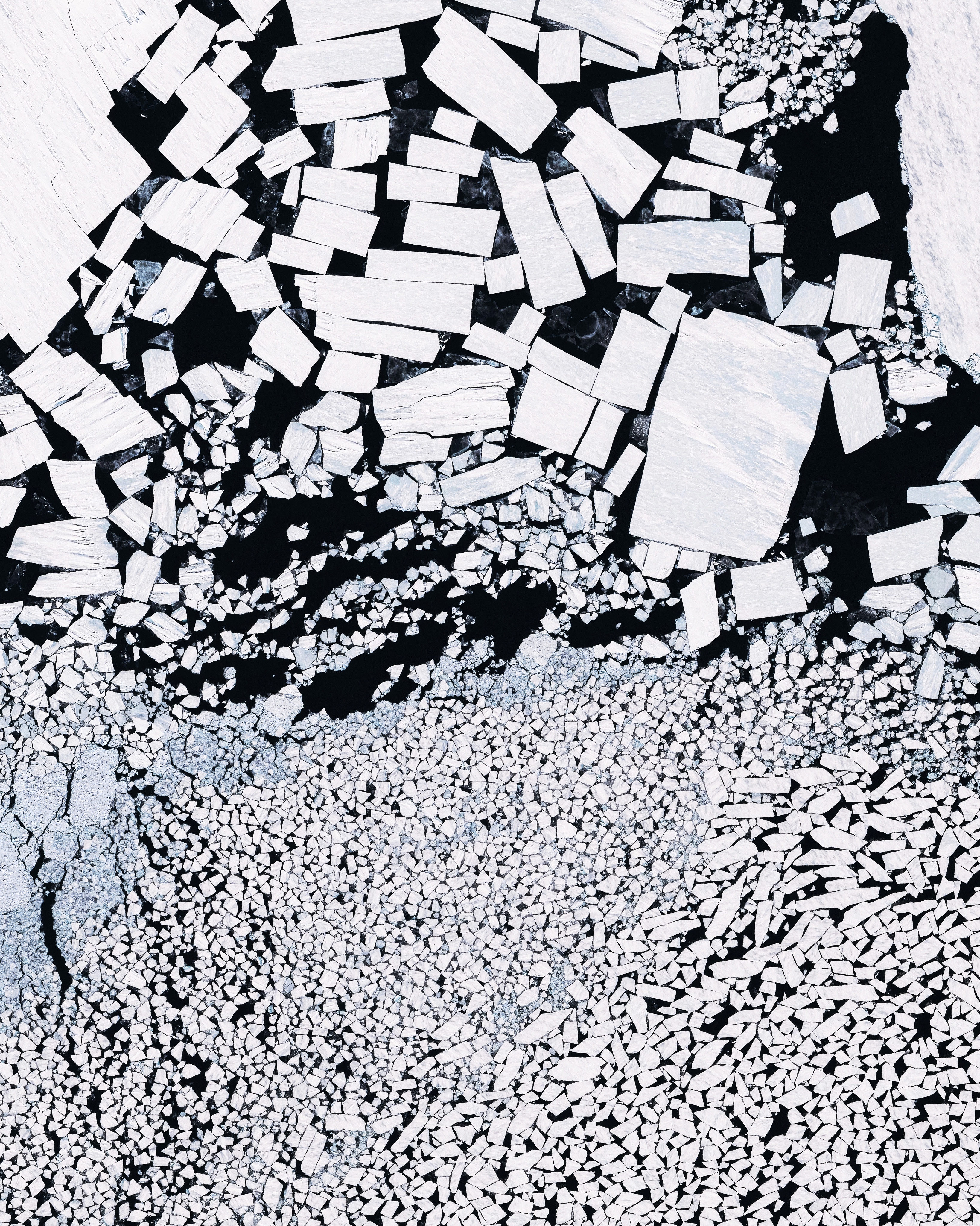 Satellite image print: Antarctic Sea Ice Melt