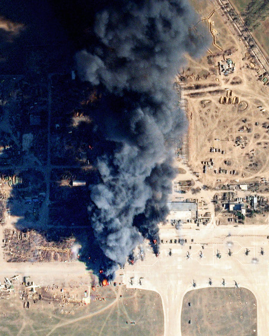 Kherson Airbase Fire
