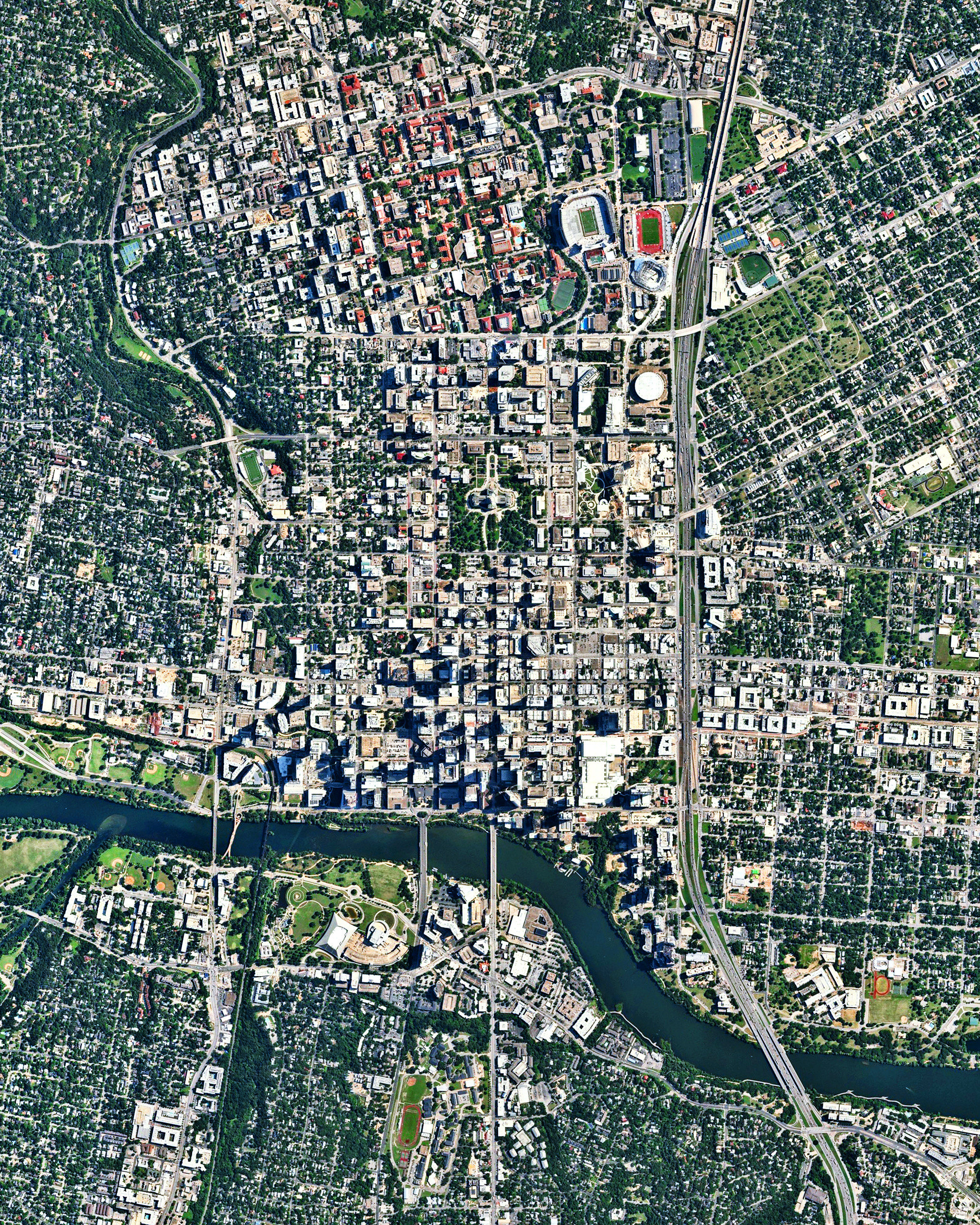Satellite view of Austin