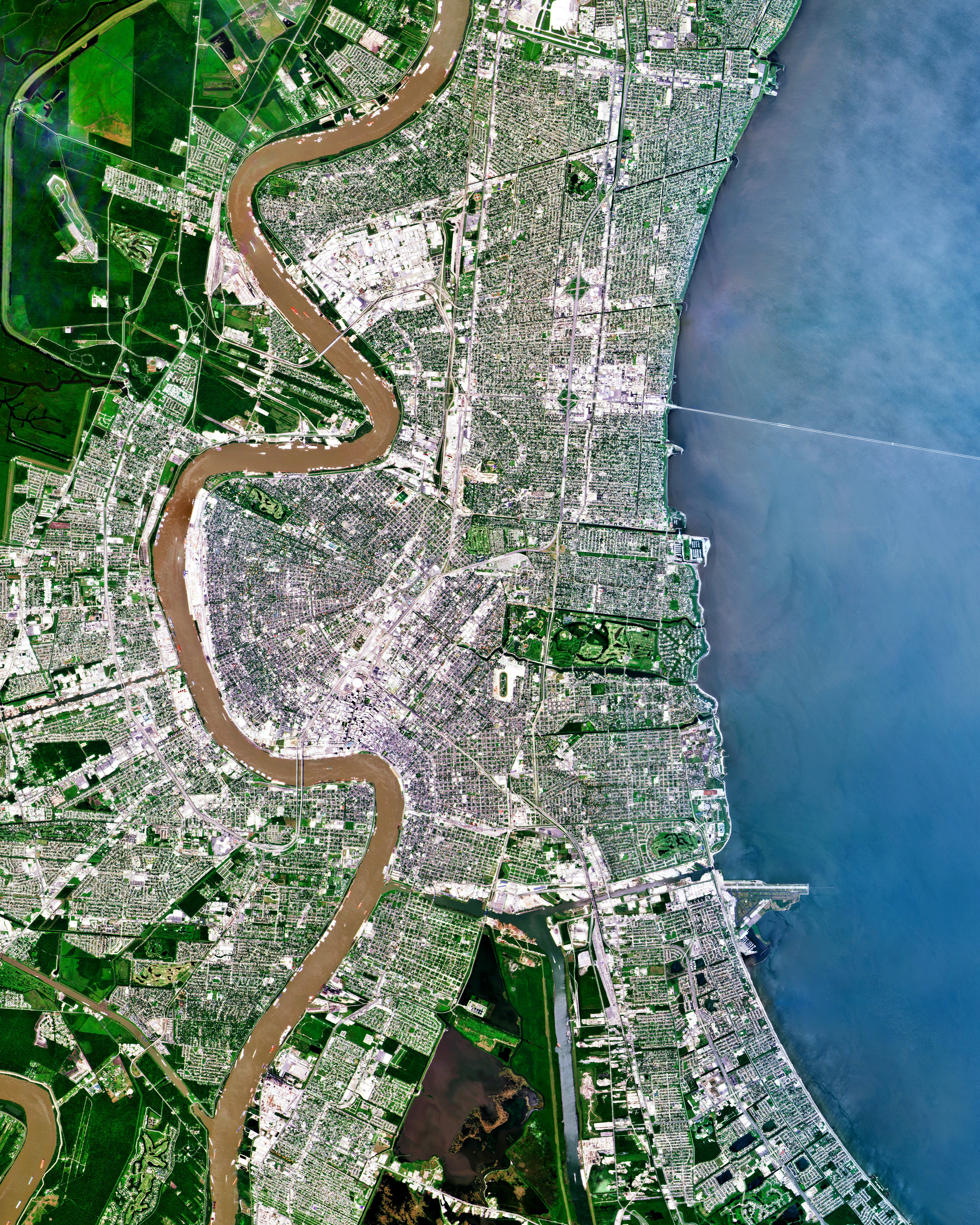 Satellite view of New Orleans