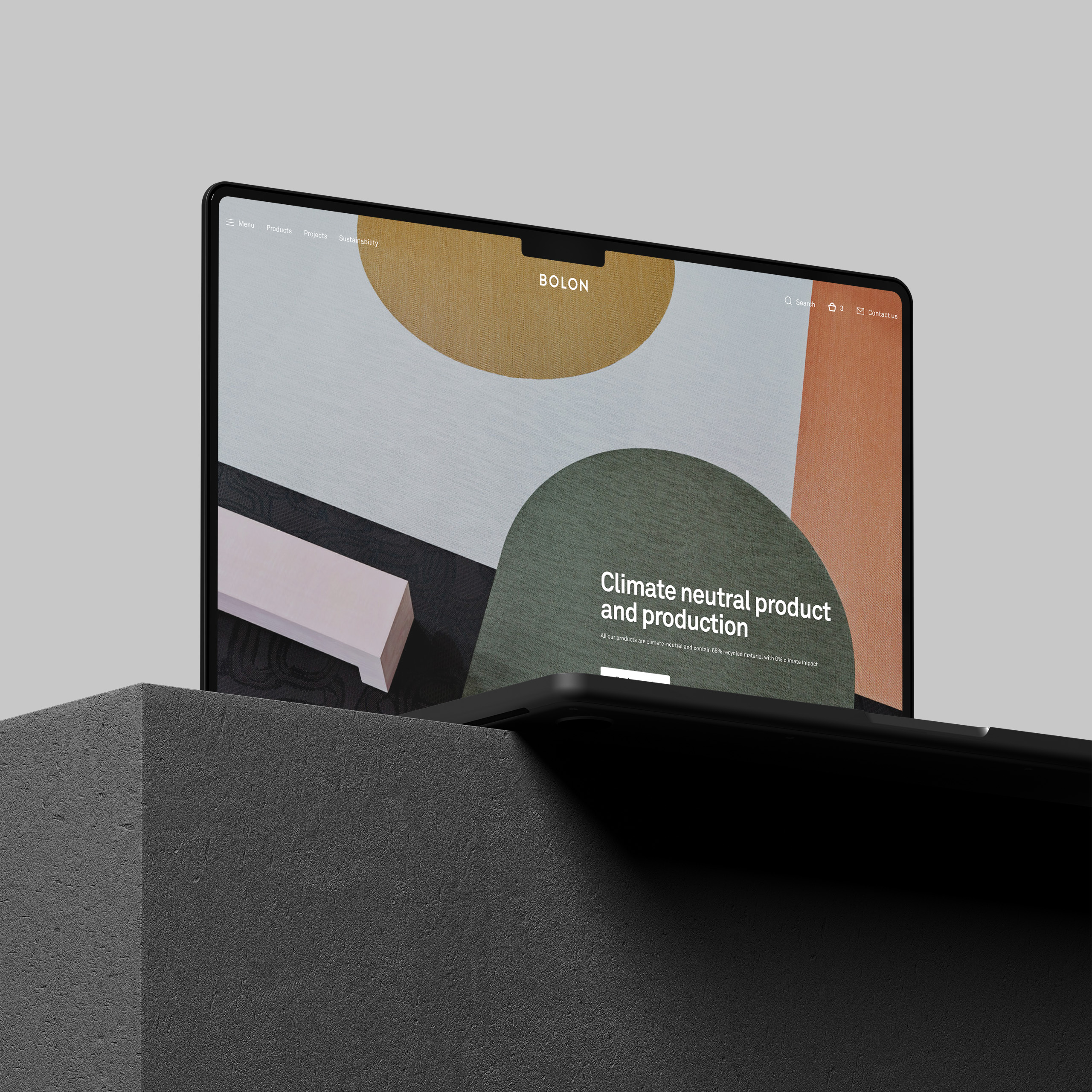 bolon flooring webpage and pim by level nine studio