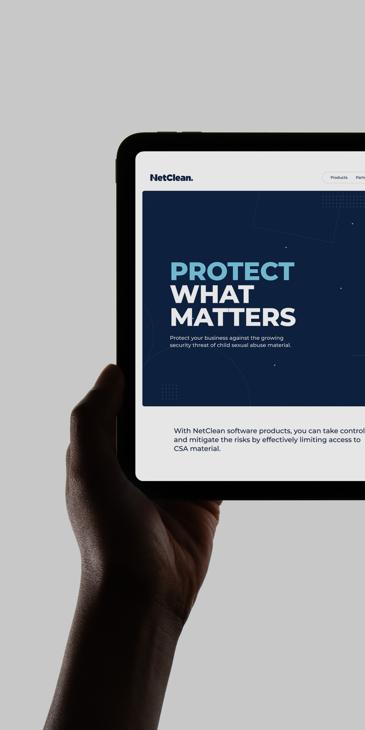 netclean new web ipad