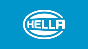 Logo Hella auto diagnosis on a light blue background