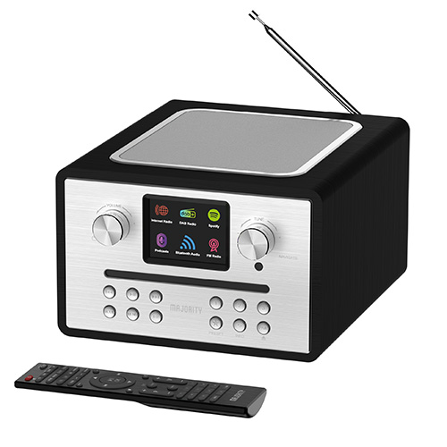 DAB+, FM, Internetradio mit Bluetooth, USB und CD-Laufwerk und Spotify Connect
