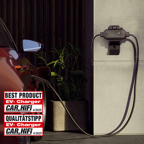 Ausgezeichnet mit „Qualitätstipp“ und „Best Product“ von Car & Hifi (4/2025), setzt der Bury Powerflash 9050 neue Standards im Bereich der mobilen EV-Ladegeräte.