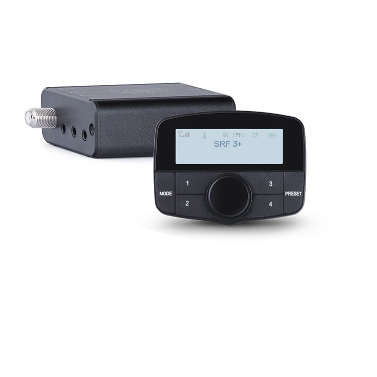 DAB+ Empfänger ZÜRICH PRO. Matsmobile verfügt über eine separate Empfangseinheit (Black Box), die verborgen eingebaut werden kann.