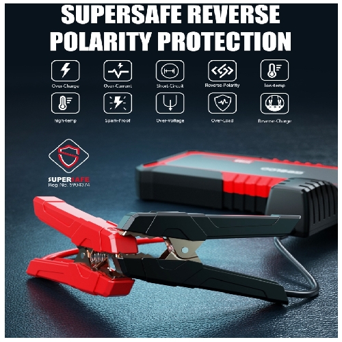 Gooloo Jump-Starter mit integrierten Sicherheitsfunktionen gegen Fehlbedienung