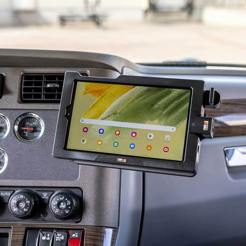 Arbeitsplatz im Fahrzeug Ergonomischer Logistik-Arbeitsplatz mit Brodit Halterung fuer effiziente Prozesse