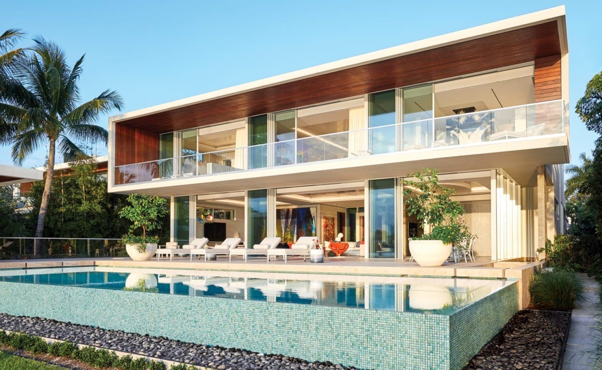 Ingrao Inc project, modern Miami home exterior, terrace